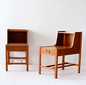 MidCentury Comodini scandinavi con piano doppio, design scandi vintage, 60s - Picture 1 of 9