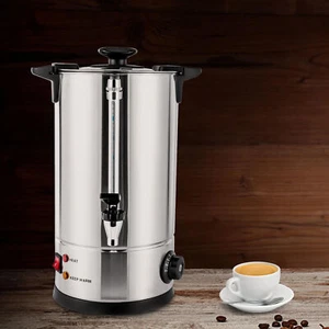 Electric Kettle Hot Water Boiler 10L/ 2.64gal Stainless Steel Tea Urn Coffee  - Picture 1 of 18