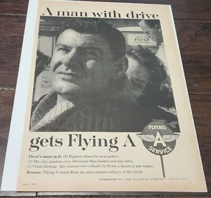 A Man With Drive Gets Flying A Service 1959 Print Ad - Picture 1 of 1