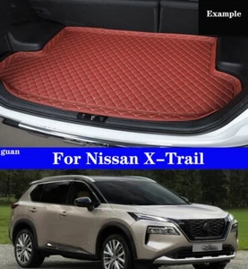Alfombrilla antideslizante de maletero de borde alto rojo vino para Nissan X-Trail 2023-2025 - Imagen 1 de 7