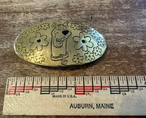 SCOOBY DOO Hair Clip 1999 Hanna Barbera metal Gold tone Good Used Condition - Picture 1 of 16