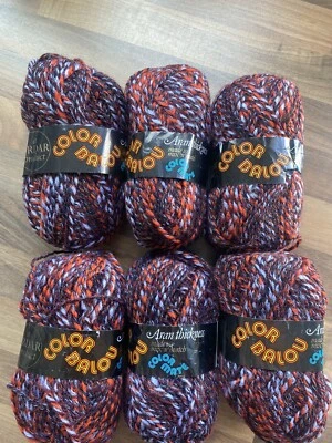 6x50g Sirdar Colour Balou Discontinued Vintage 1970 Wool Multi Brown Rust - Image 1 of 3