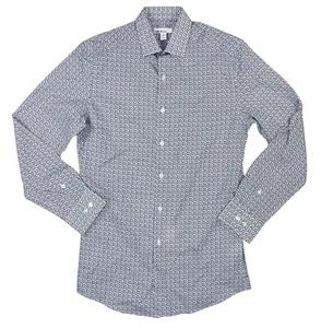 Bar III Leaves Print Slim Fit Stretch Mens Long Sleeve Button Down Shirt NWT - Picture 1 of 1
