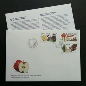 *FREE SHIP Sweden Gastronomy 2005 Food Fruits Vegetables Apple (FDC) *non fv - Picture 1 of 5
