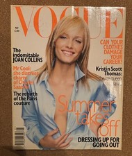 VOGUE UK Magazine Amber Valletta May 1996 Vintage Fashion