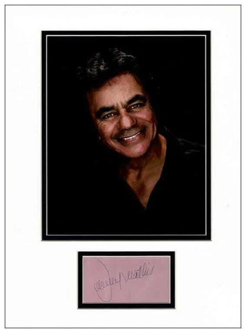 Johnny Mathis Autograph Signed Display AFTAL UACC REGISTERED DEALER Cover