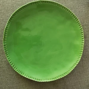 Virginia Casa Green Chop Plate Majolica Ceramic Handmade Handpainted Italy - Picture 1 of 3