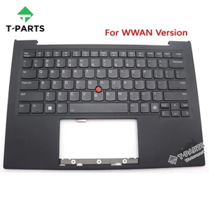 New For Lenovo ThinkPad X1 Carbon 12th Gen Palmrest Upper Case US Keyboard WWAN - Picture 1 of 4