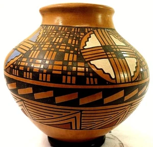 Casas Grande Mata Ortiz Multicolor Traditional Design Pottery Bowl by Jesus TIna - Picture 1 of 6