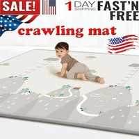 Baby Care Play Mat Large Double Sides Non-Slip Waterproof Portable For Playroom