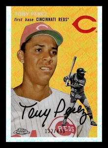 2023 TOPPS CHROME PLATINUM TONY PEREZ TOPPS REFRACTOR /499 #489 REDS - Picture 1 of 2
