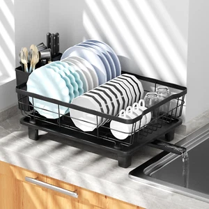 Small Dish Drying Rack Space Saving Racks for Kitchen Counter Organizer Drainer - Picture 1 of 1