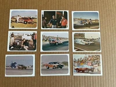 1970/1972  FLEER  USA DRAG RACING Trading Cards  Lot of 9 Cards - Image 1 of 2