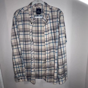 Camisa informal mediana de manga larga con botones a cuadros Prana Breathe - Imagen 1 de 5