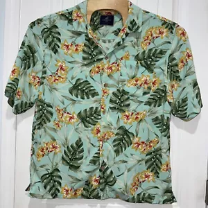 Caribbean Hawaiian Camp Shirt Mens XL Floral Rayon Beach Tiki - Picture 1 of 7