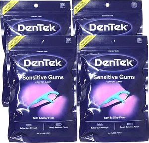 DenTek Comfort Clean Sensitive Gums Floss Picks, Soft & Silky Ribbon, 150 Count - Picture 1 of 12