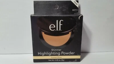 ELF Shimmer Highlighting Powder Sunset Glow e.l.f (2) Pack Small Tear in Box New - Image 1 of 4