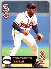 1993 Bicycle Aces Terry Pendleton Atlanta Braves #3D