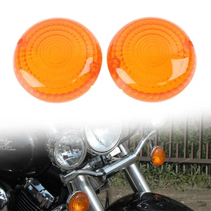 2PCS Turn Signal Light Lens Cover For Yamaha V Star 650 V-Max Virago 250 750 - Picture 1 of 10