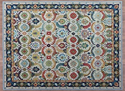 Eva Multi Design Handmade Tufted Wool Rug & Carpet - Image 1 of 4