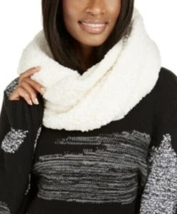 INC International Concepts Faux Sherpa Loop Infinity Loop Scarf Ivory - Picture 1 of 1