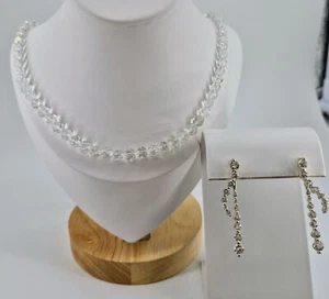 Deb Guyot Herkimer Bergkristall Halskette Ohrring Set Sterling Silber 925 - Bild 1 von 11