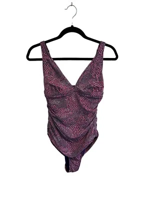 Traje de baño para mujer TITLE NINE de una pieza rosa púrpura fruncido correa ajustable S Foto 1 de 4