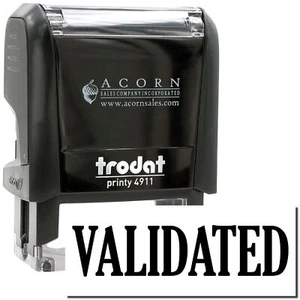 Self-Inking Validated Stamp Size 5/8" Tall x 1-5/8" Wide - Picture 1 of 16