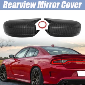 Add-on For 2011-2020 Charger Chrysler 300 300C Carbon Side View Mirror Cap Cover - Picture 1 of 11