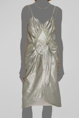 Abito da serbatoio anteriore Maison Margiela da donna verde fiocco da $2626 taglia 42