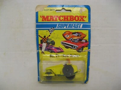 Matchbox Vintage 1971 Superfast Nº 21 Rod Roller, Nuevo de Lote Antiguo, Tarjeta de Exhibición en Tienda Foto 1 de 2