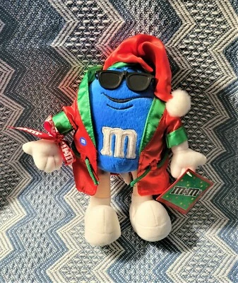 "Sombrero y bata de Papá Noel azul 9"" artículo de coleccionista con etiquetas" Foto 1 de 2