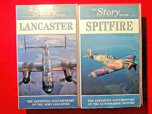 THE STORY OF THE LANCASTER + THE STORY OF THE SPITFIRE - VHS - VIDEO TAPE - PAL - Picture 1 of 2