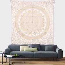 Boho Rose Gold Wall Hanging Queen Size Hippie Mandala Tapestry Bed Sheet Decor