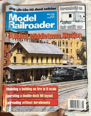 Model Railroader May 1996 vintage hobby mag train set HO track Locomotive - Image 1 of 2