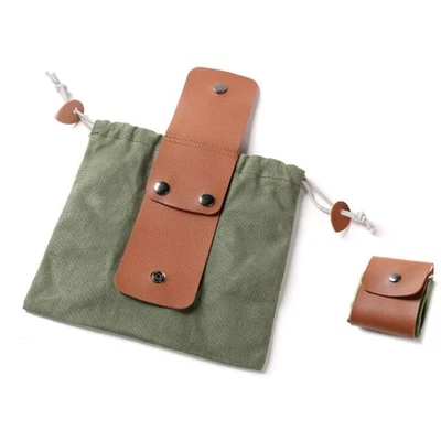 Praktisches Zubehör Canvas Bushcraft Futtertasche faltbare Gürteltasche - Image 1 of 4