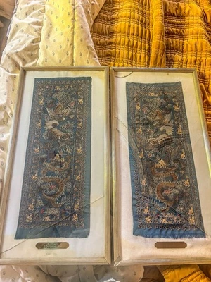 Платье Blue Emperors из фарфора с золотой нитью 17 века на шелке - Изображение 1 из 4