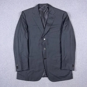 Ermenegildo Zegna Blazer Herren 56R / 46R Wolle gestreift dunkelgrau - Bild 1 von 15