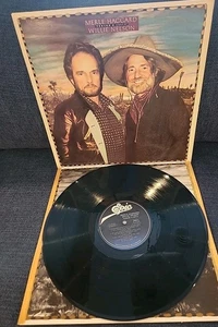 Willie Nelson Merle Haggard Poncho & Lefty Vinyl LP Epic FE-37958   VG++/EX  - Picture 1 of 8