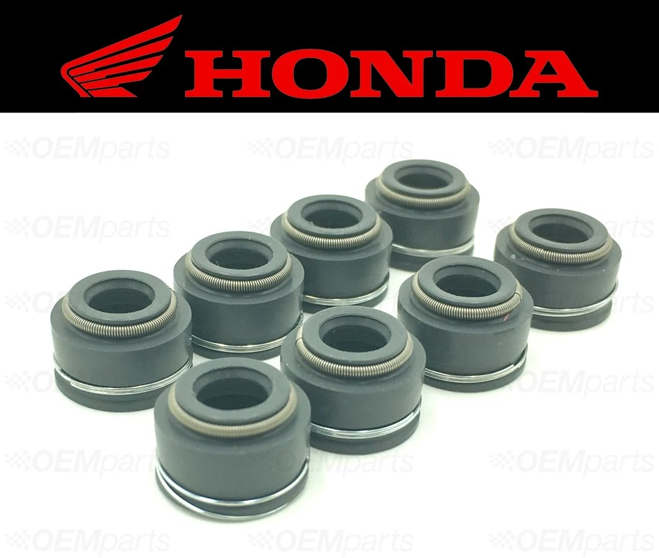 Juego de (8) sellos de vástago de válvula de admisión y escape Honda (ver tabla de montaje) Foto 1 de 1