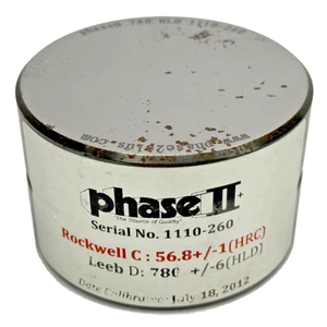 Phase II Härteprüfblock, 56,8 HRC, 780 HLD, einseitig - gebraucht - Bild 1 von 3