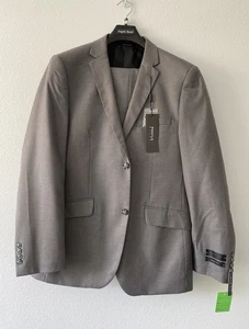 Men's Profile Black Slim Fit Gray 2 Button Suit Size 42 NEW - Picture 1 of 10