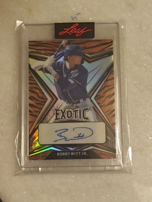 Leaf Bobby Witt Jr Exotic Tiger 2022 automático #4/10 #EA-BWJ Royals radiocontrol Foto 1 de 2