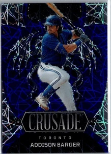 2023 Panini Chronicles Crusade Blue Velocity Prizm /99 Addison Barger #25 - Picture 1 of 2