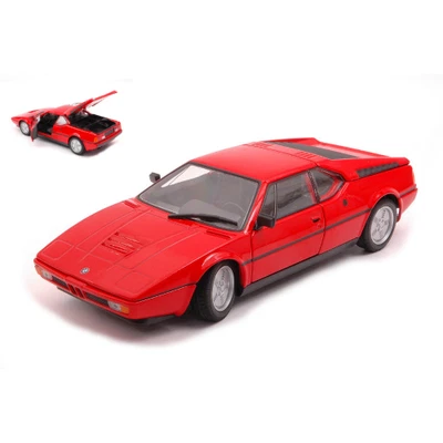 BMW M1 1987 RED 1:24 Welly Auto Stradali Modellino Nuovo - Immagine 1 di 3
