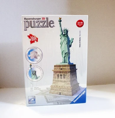 Puzzle Statue of Liberty NY 108 Pieces 3D Jigsaw Ravensburger 2015 BRAND NEW - Image 1 of 4
