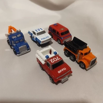 Micro Machines Galoob Ultra Fast #7 City Service Collection Lot Of 5 Loose - Image 1 of 4