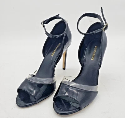 SAKS Fifth Avenue Ave Stilleto High Heel Leather Dress Party Open Toe Shoes 7.5 - Image 1 of 4