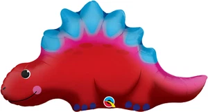 21" Cute & Colorful Stegosaurus Foil Balloon - Qualatex party supply - Dinosaurs - Picture 1 of 1