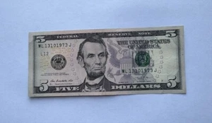Birthday/Anniversary Note $5 Bill: October 13,1973 - Picture 1 of 2